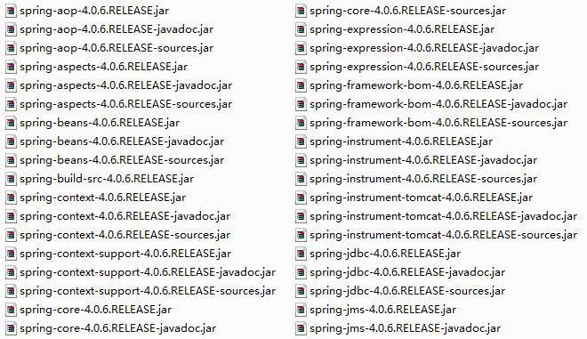 spring4.0 jar包